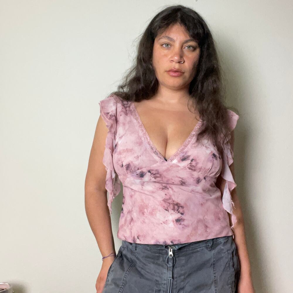 NWT Princess Polly Miztry Ruffle Top Pink | Size 8